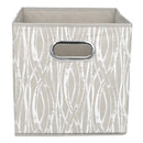3 of 4:Home Basics Weave Collapsible Non-Woven Storage Bin with Grommet Handle, Taupe 