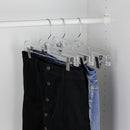 5 of 5:Home Basics Crystal Plastic Straight Skirt Hanger with Metal Clips, Clear 