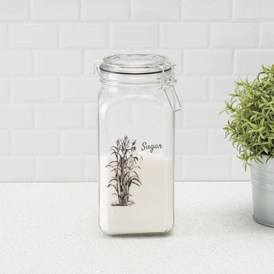 5 of 5:Home Basics Ludlow 53 oz. Glass Canister with Metal Clasp, Clear 