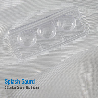 4 of 5:Bath Bliss Splash Guard Shower Liner in Frost 