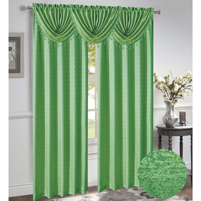 4 of 20:Norah Jacquard Rod Pocket Window Panel and Valance Treatments, All Sold Separately 