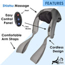 2 of 8:Just Relax Masajeador inalámbrico Shiatsu para hombros y cuello con calor, gris 