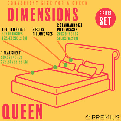 6 of 28:PREMIUS Scarlett Soft Wrinkle-Free Microfiber Sheet Set, Brick-Gray-Beige 