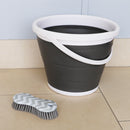 4 of 4:Home Basics Chevron Multi-Purpose Plastic Scrub Brush, Grey 
