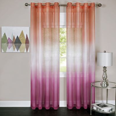1 of 2:Rainbow - Panel de cortina para ventana con un solo ojal - 52x63 Rosa 