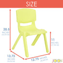 3 of 7:JOON Stackable Plastic Kids Learning Chairs, Lime, 20.5x12.75X11 Inches, 2-Pack (Pack of 2) 