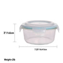 4 of 4:Home Basics 32 oz. Round Borosilicate Glass Food Storage Container 