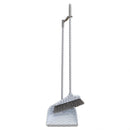 1 of 4:Home Basics Chevron Upright Angled Broom and Plastic Dust Pan Set with Comfort Grip Handle, Grey 