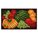 1 of 1:Tapis de cuisine antidérapant « mélange de salades de fruits », noir, 45 x 76 cm 