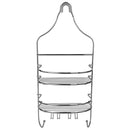 3 of 7:Home Basics Carrito de ducha de alambre plano de acero cromado 