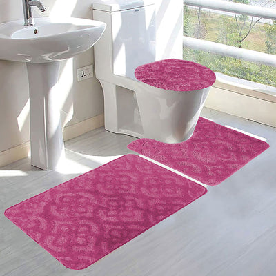 3 of 7:Maribel 3-Piece Non-Slip Tufted Bath Rug Set 