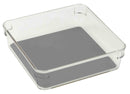 2 of 10:Home Basics 6 x 6 x 2 Plastic Drawer Organizer with Rubber Liner 