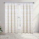 7 of 7:Viola Floral Embroidery Panel with Valance and Backing, 55x84 Inches 
