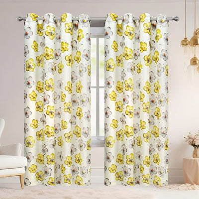 2 of 6:Krista Floral Room Darkening Grommet Window Curtain Panel, 54x84 Inches 