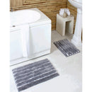5 of 5:Ensemble de 2 tapis de bain PREMIUS Emma en fourrure rayée, 43 x 61 cm et 50 x 81 cm 