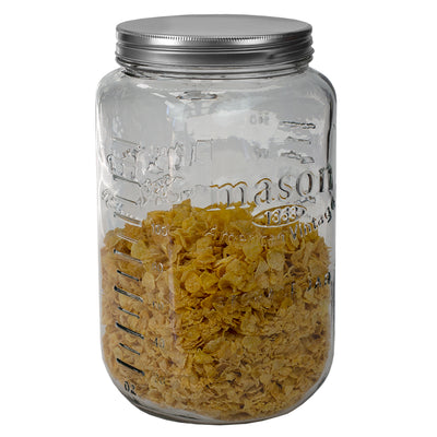 1 of 4:Home Basics 153.6 oz. X-Large  Glass Mason Canister Jar, Clear 