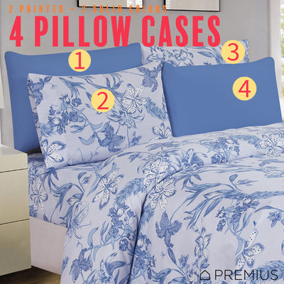 7 of 12:PREMIUS Premium Lilly 4 & 6 Piece Microfiber Printed Wrinkle-Free Sheet Set 