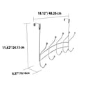 5 of 5:Home Basics Shelby 5 Hook Over the Door Hanging Rack, Silver 