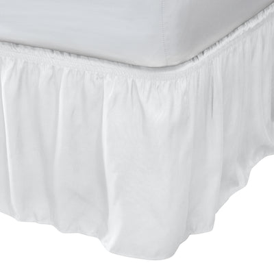 1 of 5:Home Details Wrap Around Bed Ruffle Twin/Full in White 
