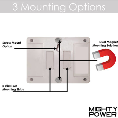 3 of 7:Mighty Power Wireless 4 COB LED Interruptor de luz, 400 lúmenes 