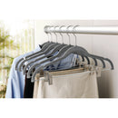 2 of 2:Lot de 6 cintres en velours avec pinces Simplify, gris 