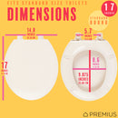 13 of 14:PREMIUS Beveled Plastic Toilet Seat, Standard Round, 17 Inches 