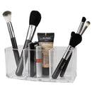 1 of 5:Home Basics 3 Compartment Plastic Cosmetic Organizer, Clear 