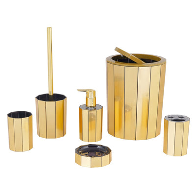 1 of 2:Milano 6-Piece Vertical Paneled Design Complete Bathroom Accessory Set 