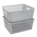 1 of 4:Simplify Slide 2 Stack It Storage Tote Baskets in Grey 