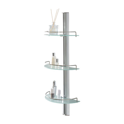 3 of 4:Estante de vidrio en forma de media luna de 3 niveles Neu Home 