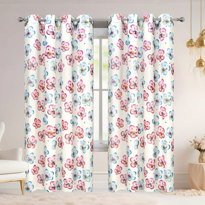4 of 6:Krista Floral Room Darkening Grommet Window Curtain Panel, 54x84 Inches 