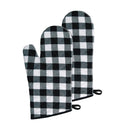 1 of 6:Lot de 2 gants de cuisine à carreaux Buffalo, 18 x 33 cm 