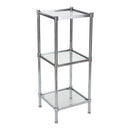 1 of 4:Neu Home 3 Tier Freestanding Tempered Glass Shelving Tower 