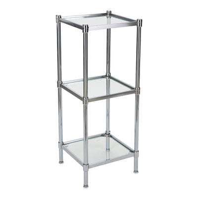 1 of 4:Neu Home 3 Tier Freestanding Tempered Glass Shelving Tower 