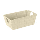 1 of 4:Simplify Small Woven Storage Shelf Bin in Ivory 