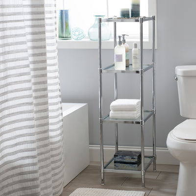 3 of 4:Étagère en verre autoportante à 4 niveaux Neu Home 
