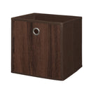 1 of 4:Cube de rangement en imitation bois Neu Home marron foncé 