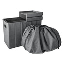 1 of 4:Simplify otomana plegable con tapa abatible en gris 