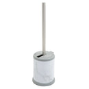 2 of 3:Bath Bliss Self Closing Lid Toilet Brush and Holder in Marble 
