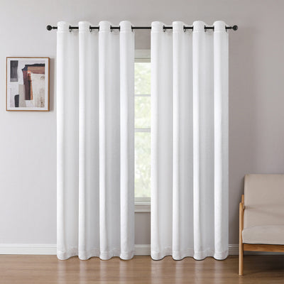 3 of 15:Cordelia Embossed Damask Grommet Room Darkening Window Panel, 52x84 Panel 