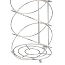 2 of 5:Home Basics Modern Swirl Freestanding Dispensing Toilet Paper Holder, Satin Nickel 