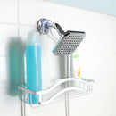 4 of 4:Home Basics Square Single Function Fixed Plastic Shower Head, Chrome 
