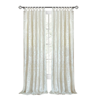 2 of 3:Panel de cortina para ventana Harper Criss-Cross - 50x63 blanco crema 