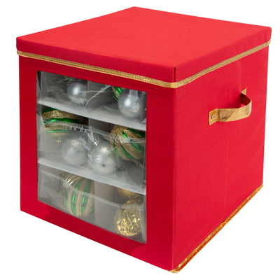 1 of 2:Simplify 27 Count Large Ornament Storage Box with See Through Window 