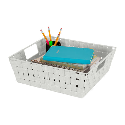3 of 4:Simplify Estante de almacenamiento tejido grande en color gris 