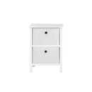 1 of 8:Table de chevet pliable EZ Home Solutions™ à 2 tiroirs (55,9 x 40,6 x 48,3 cm) – Blanc 
