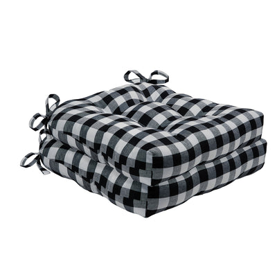 5 of 6:Buffalo Check Tufted - Juego de 2 cojines para silla, 16.0 x 15.0 x 3.0 in 