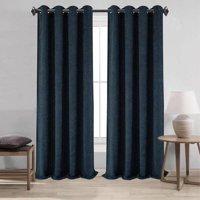 9 of 16:Boucle Textured Grommet Window Curtain Panel, 54x84 Inches 
