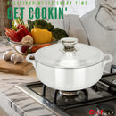 3 of 6:Chef Pro Commercial Grade Aluminum Caldero Stock Pot, Silver, 5.1 Quarts 