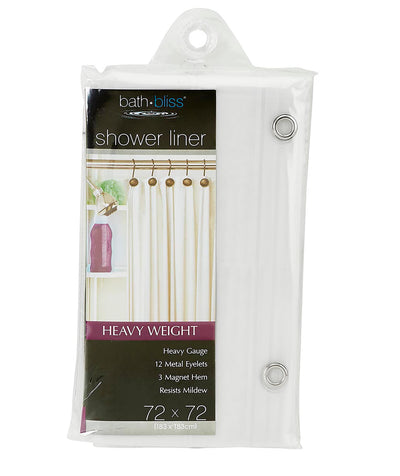 2 of 2:Bath Bliss Heavy Grommet Shower Liner in Frost Clear 